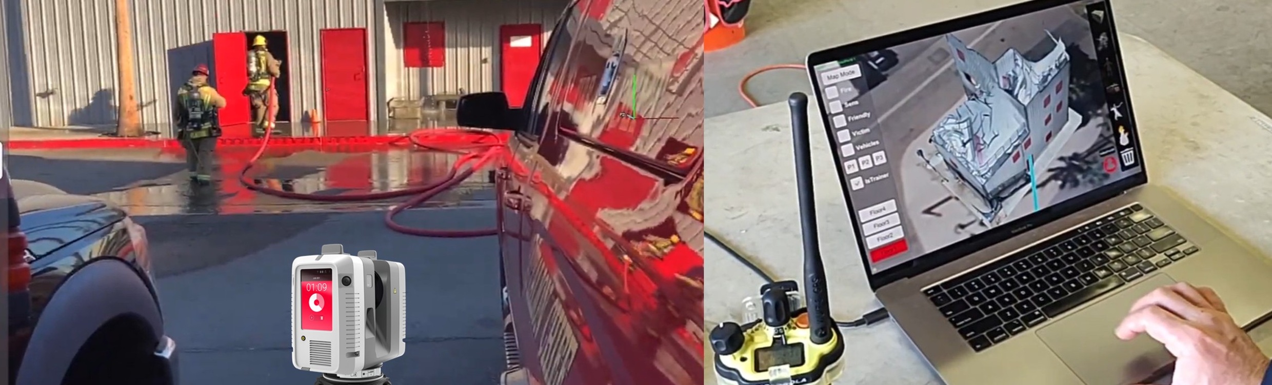 AR training for fire department in Corona (CA) in collaboration with Leica and ARcortex